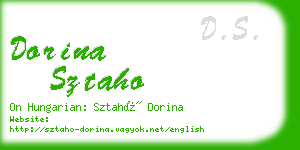 dorina sztaho business card